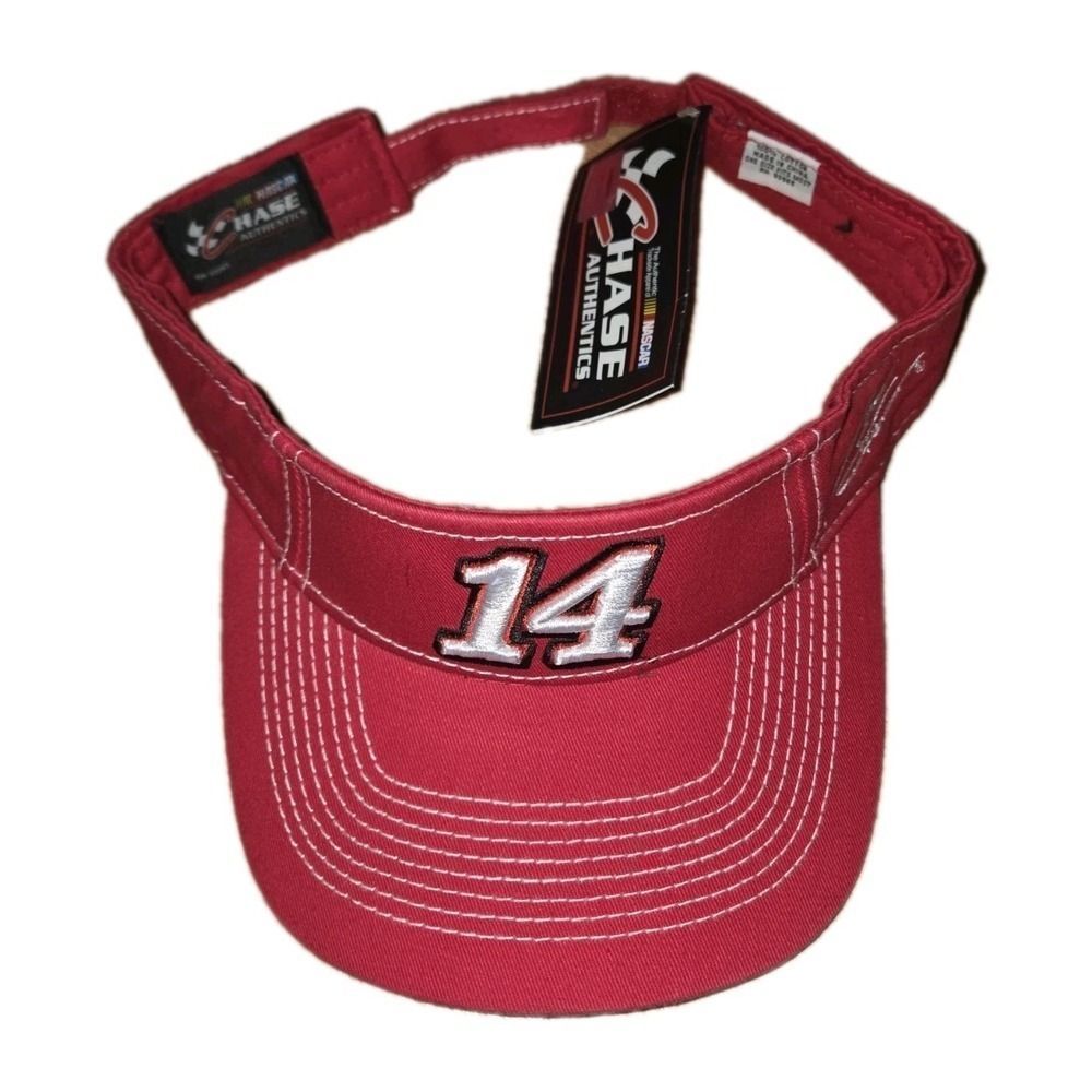NASCAR Tony Stewart 14 Visor Cap Red Stewart Haas NWT Chase Authentics Vintage